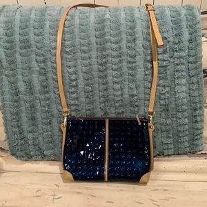 Arcadia (Italy) crossbody purse - blue patent leather